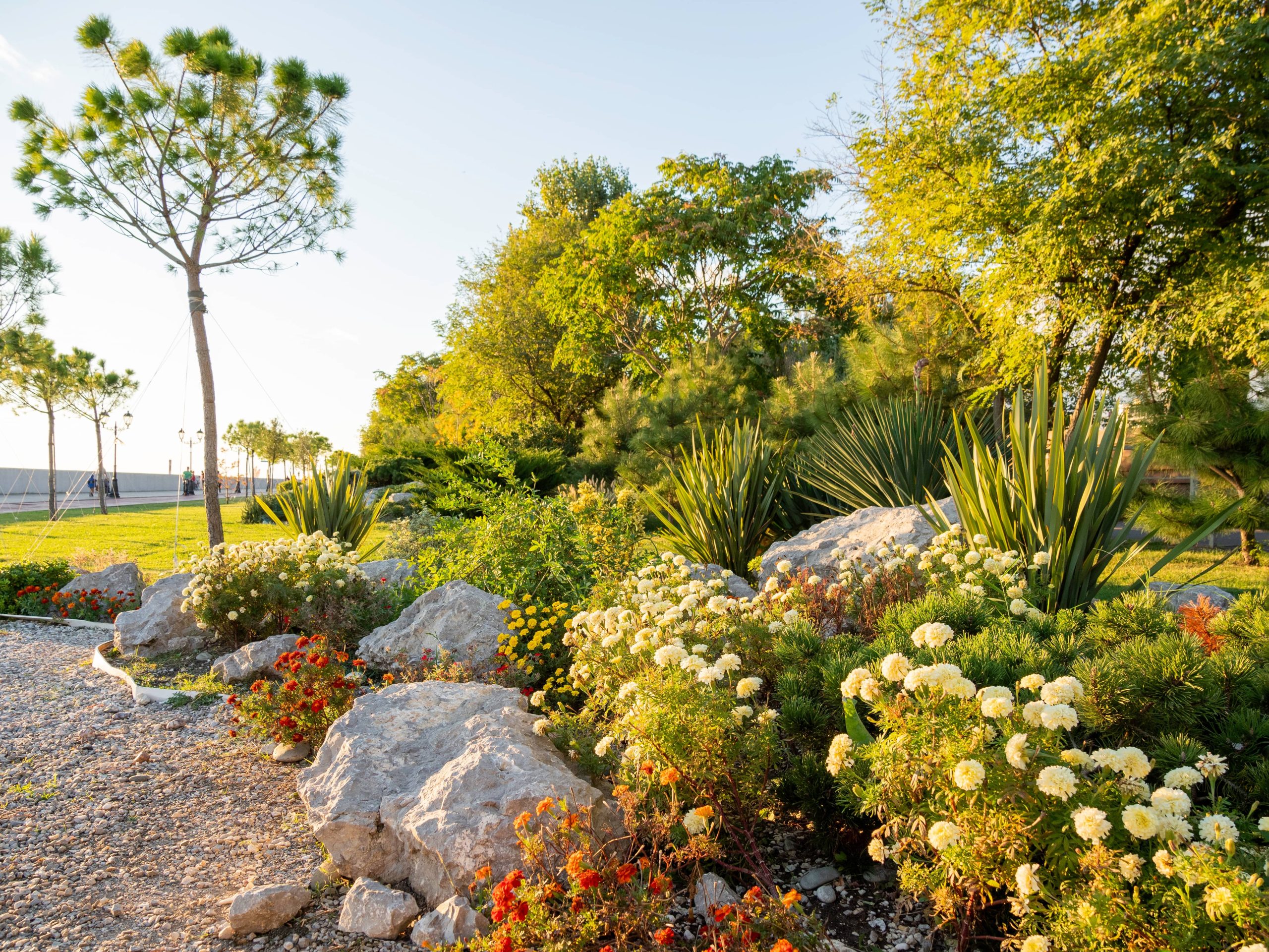 Recycled Materials Enhance Sustainable Serene Garden Design